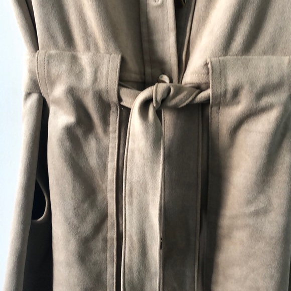 suede dress with tie up at waist - Picture 6 of 6